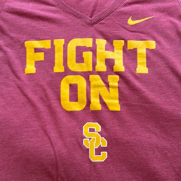 USC Nike Fight On! V Women’s fitted v-neck t-shirt - Picture 4 of 5